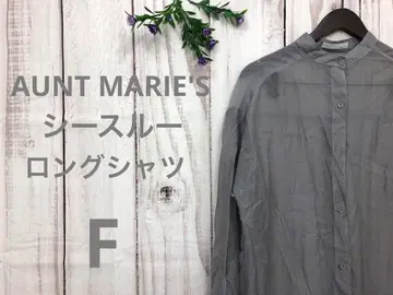 AUNT MARIE'S 앤트마리스 시스루 롱 셔츠 그레이 F