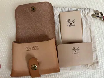 일비종떼 IL BISONTE 멀티 가죽 케이스 카드 케이스 가죽 파우치