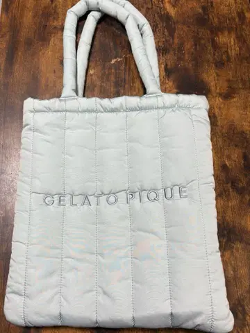 GELATO PIQUE 퀼팅 토트백 라이트 블루