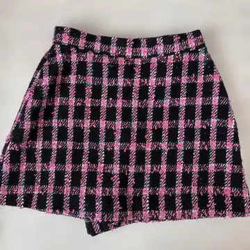 sheller vivid 체크 트위드 큐롯 pink M