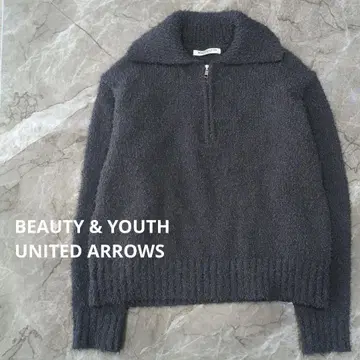 BEAUTY & YOUTH half-zip knit pullover