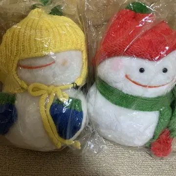 쇼와 레트로 시나다 아틀리에 토요코 눈사람 봉제 인형 2체 세트