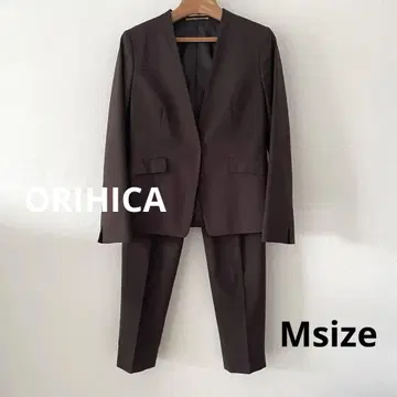 새상품급 ORIHICA 오리히카 브라운 노카라 수트 셋업
