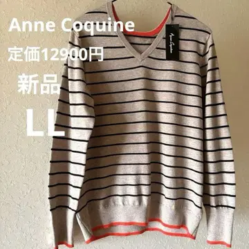 Anne Coquine 정가 12900엔 코어 스팬얀 보더 니트