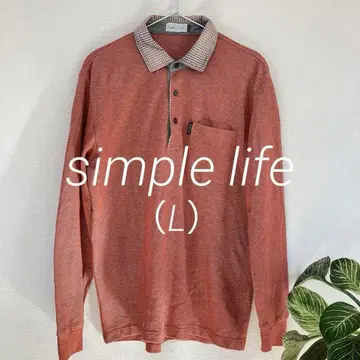 남성용 긴팔 플란넬 셔츠 크림슨 면 simple life 심플 라이프