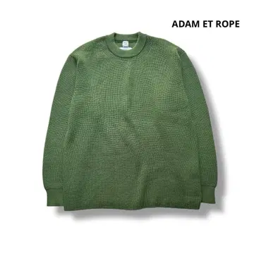 ADAM ET ROPE 그린 스웨터 두꺼운 원단 L