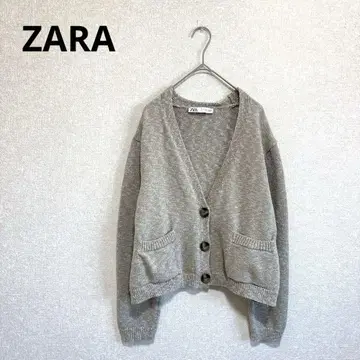 ZARA 자라 니트 가디건 V넥 베이지 카키 L