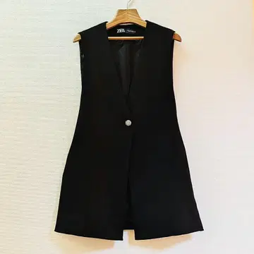 ZARA 큐빅 버튼 지레 베스트 벨트 디자인