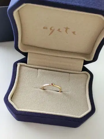 agete K10 루비 핑키 반지 3호 새상품급