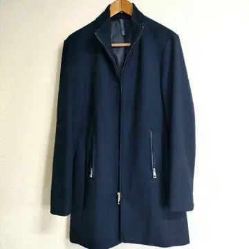 새상품급 ZARA MAN 코트 다크 네이비 시크한 디자인 체스터 코트 M