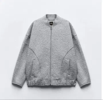 Zara 부클 오버사이즈 봄버 자켓