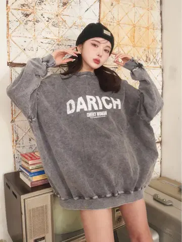 [ 완판템 ] Darich 피그먼트 드롭 풀오버