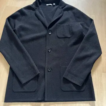 유니클로 니트 자켓 가디건 자켓 L 사이즈 블랙