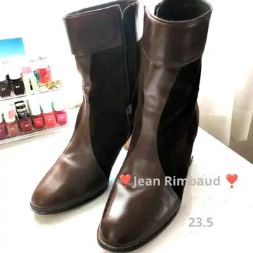 고품질 Jean Rimbaud 부츠 가죽 스웨이드 23.5
