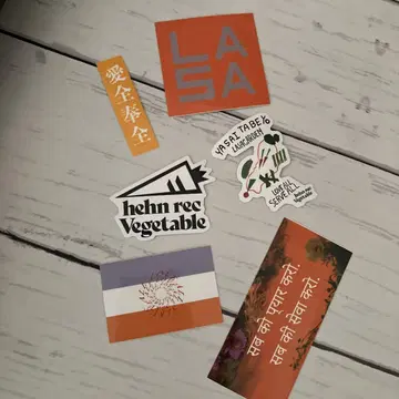 후지이 카제 LASA 스티커 장미 6개