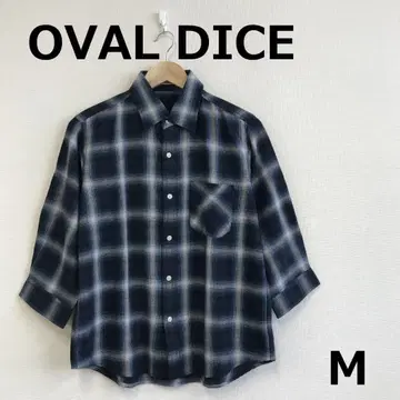 A0926A07 [ OVAL DICE ] 7부 소매 체크 무늬 셔츠