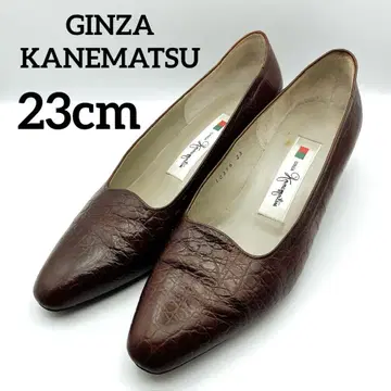 긴자 카네마츠 펌프스 힐 23cm 브라운 신발
