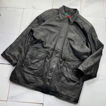 빈티지 가죽 자켓 가죽 코트 블랙 양가죽