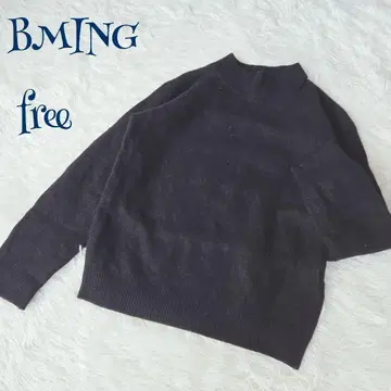 비밍 바이 빔즈 캐시미어 혼방 하이넥 니트 스웨터 free 무지