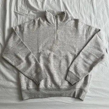 United Arrows 하프 지퍼 맨투맨 헤더 그레이