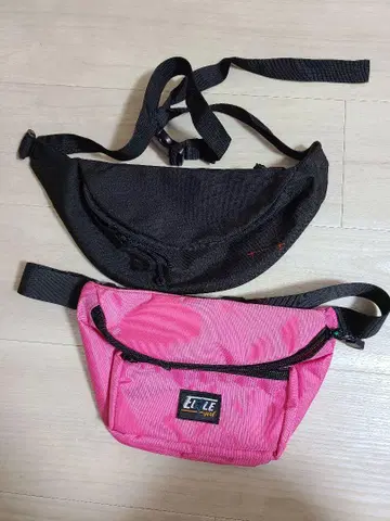 블랙 핑크 허리 백 세트