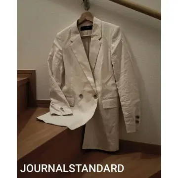 JOURNALSTANDARD 테일러드 자켓 린넨 화이트 계열 가을 코디