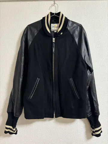 90s Golden Bear USA 울 가죽 바시티 자켓