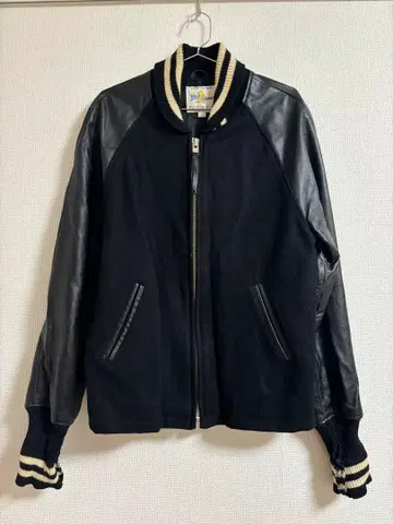 90s Golden Bear USA 울 가죽 바시티 자켓