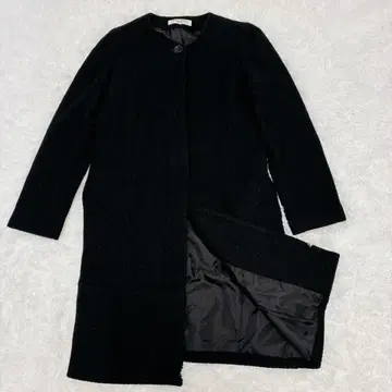 NATURAL BEAUTY BASIC 노카라 롱 코트 블랙
