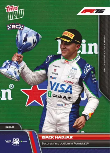 Topps NOW F1 Card 58 레이싱 불스 루키 하저