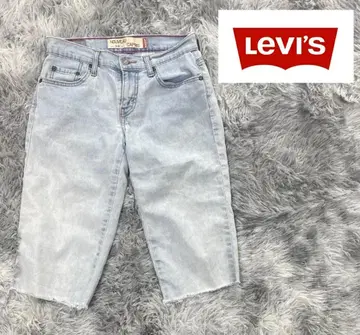 리바이스 데미지 숏팬츠 스카이블루