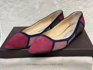 PELLICO 펠리코 스웨이드 스틸레토 플랫슈즈 바이컬러