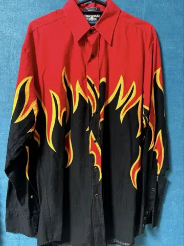 BROOKS & DUNN 80s 90s 파이어 패턴 웨스턴 셔츠