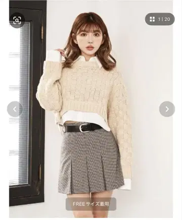 Darich 레이어드 크롭 니트탑