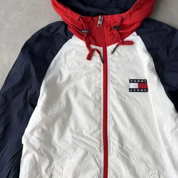 14446 TOMMY JEANS 자수 로고 멀티 컬러 나일론 자켓
