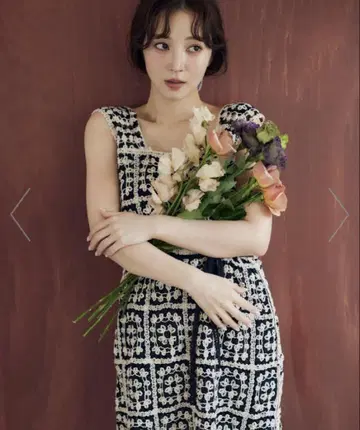 새상품급 새상품 misty woman 크로셰 롱 슬리브리스 원피스