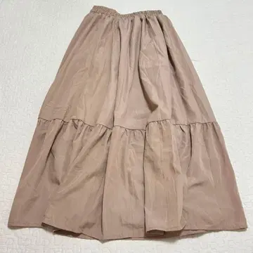 레이 카즌 티어드 롱 기장 플레어 스커트 허리밴딩 A라인 a2254