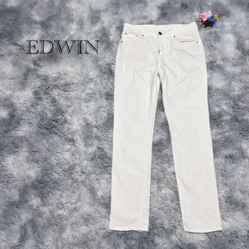 에드윈 화이트 데님 팬츠 스트레이트 S 사이즈 일본제