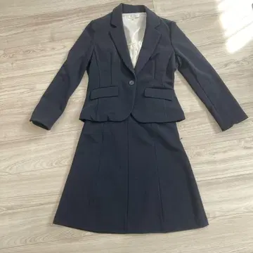 네이비 수트 블라우스 세트