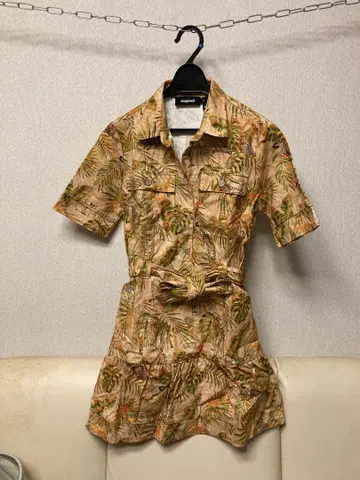 Desigual 꽃무늬 애니멀 프린트 반팔 원피스
