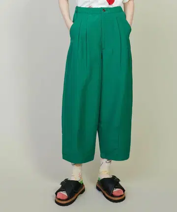 FRAPBOIS 와플 루저 그린 팬츠