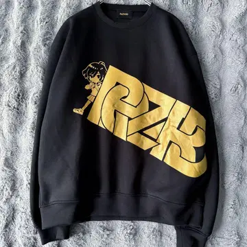 새상품급 ReZARD x 사이토 나오키 긴팔 맨투맨 블랙 골드