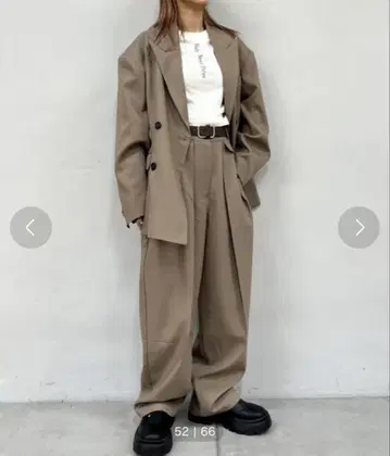 HINT 베이지 더블 브레스트 자켓 F 사이즈
