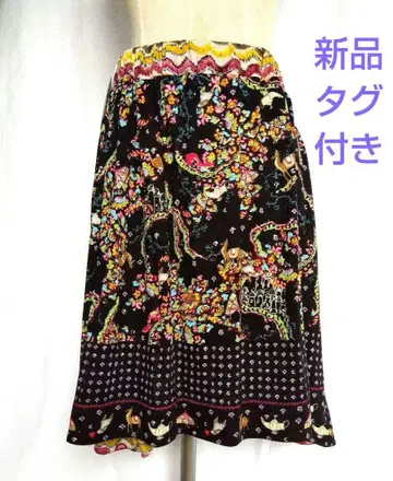미사용 TSUMORI CHISATO 아라비안 나이트 울 플레어 스커트