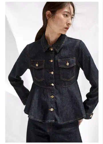 ZARA 이번 시즌 완판 데님 페플럼 자켓