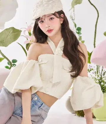 Darich 오프숄더 트위드