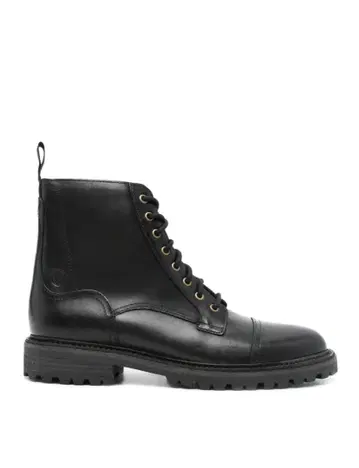 Clarks 블랙 가죽 레이스업 부츠