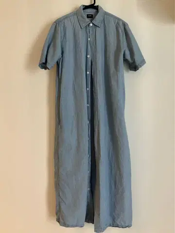 Lee 반팔 셔츠 원피스 FREE 사이즈 라이트 블루