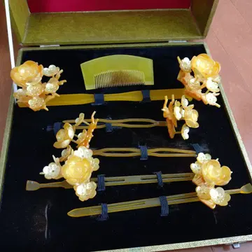 꽃 모티브 헤어콤 세트
