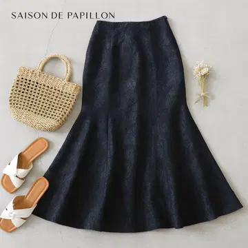 미사용 새상품 saison de papillon 머메이드 스커트 블랙